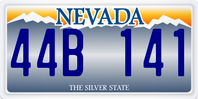 NV license plate 44B141