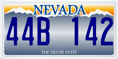 NV license plate 44B142