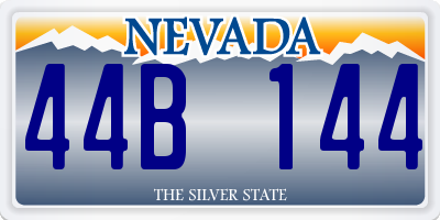 NV license plate 44B144