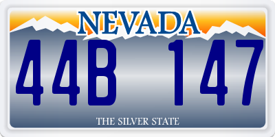 NV license plate 44B147