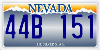 NV license plate 44B151