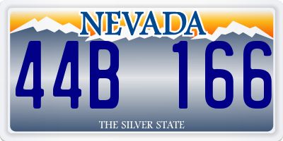NV license plate 44B166