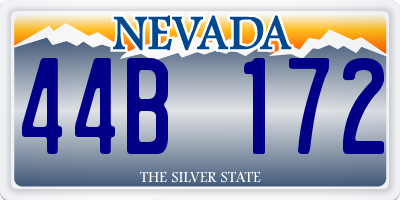NV license plate 44B172