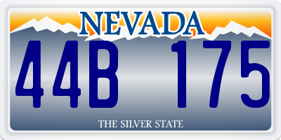 NV license plate 44B175