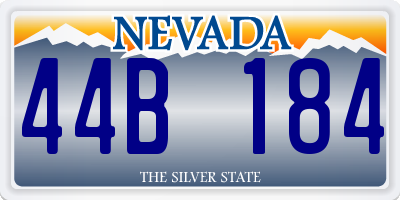 NV license plate 44B184