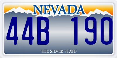 NV license plate 44B190