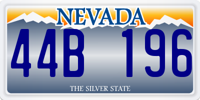 NV license plate 44B196