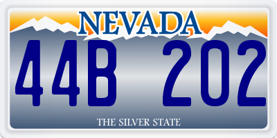 NV license plate 44B202