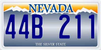NV license plate 44B211