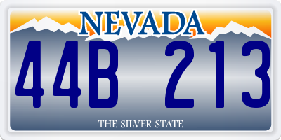 NV license plate 44B213