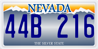 NV license plate 44B216