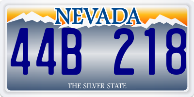 NV license plate 44B218