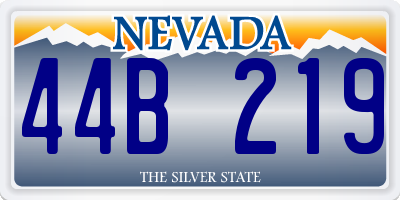 NV license plate 44B219