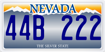 NV license plate 44B222
