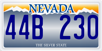 NV license plate 44B230