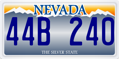 NV license plate 44B240