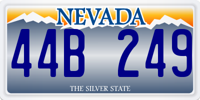 NV license plate 44B249