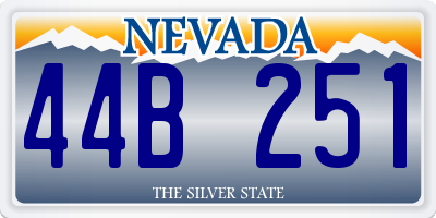 NV license plate 44B251