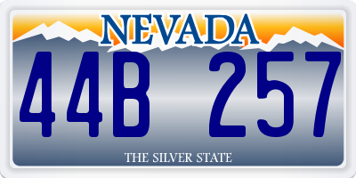 NV license plate 44B257