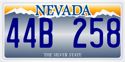 NV license plate 44B258