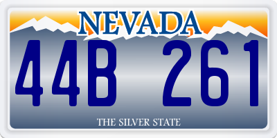 NV license plate 44B261