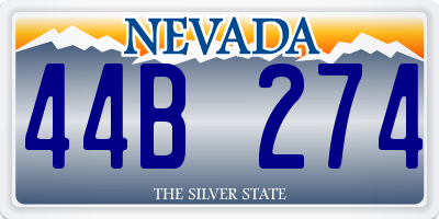 NV license plate 44B274