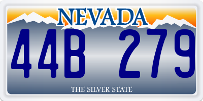 NV license plate 44B279