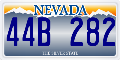 NV license plate 44B282