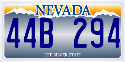 NV license plate 44B294