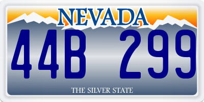 NV license plate 44B299
