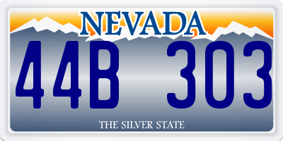 NV license plate 44B303
