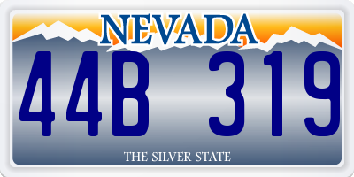 NV license plate 44B319