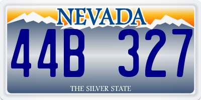 NV license plate 44B327