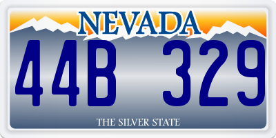 NV license plate 44B329