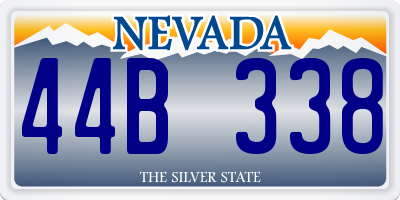 NV license plate 44B338