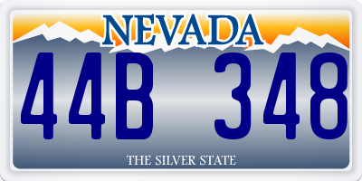 NV license plate 44B348