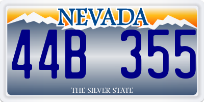 NV license plate 44B355