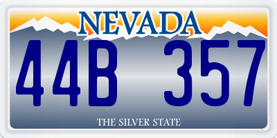 NV license plate 44B357