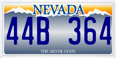 NV license plate 44B364