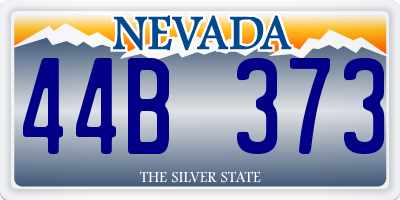 NV license plate 44B373