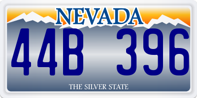 NV license plate 44B396