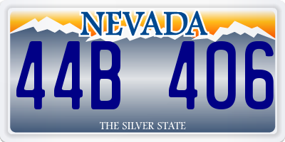 NV license plate 44B406