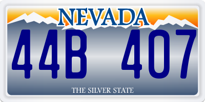 NV license plate 44B407