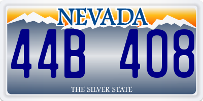 NV license plate 44B408