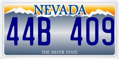 NV license plate 44B409