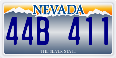 NV license plate 44B411