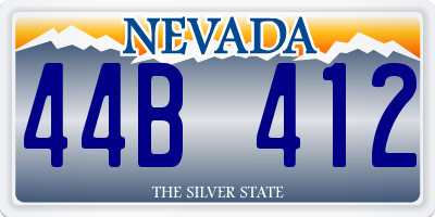 NV license plate 44B412