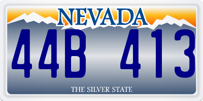 NV license plate 44B413