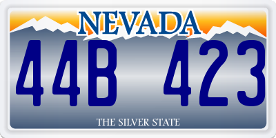 NV license plate 44B423