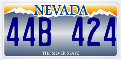 NV license plate 44B424